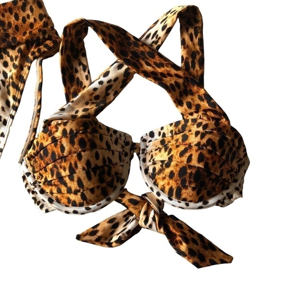 River Island Bikini Animal Print US Size 2 NWT - Picture 2 of 9